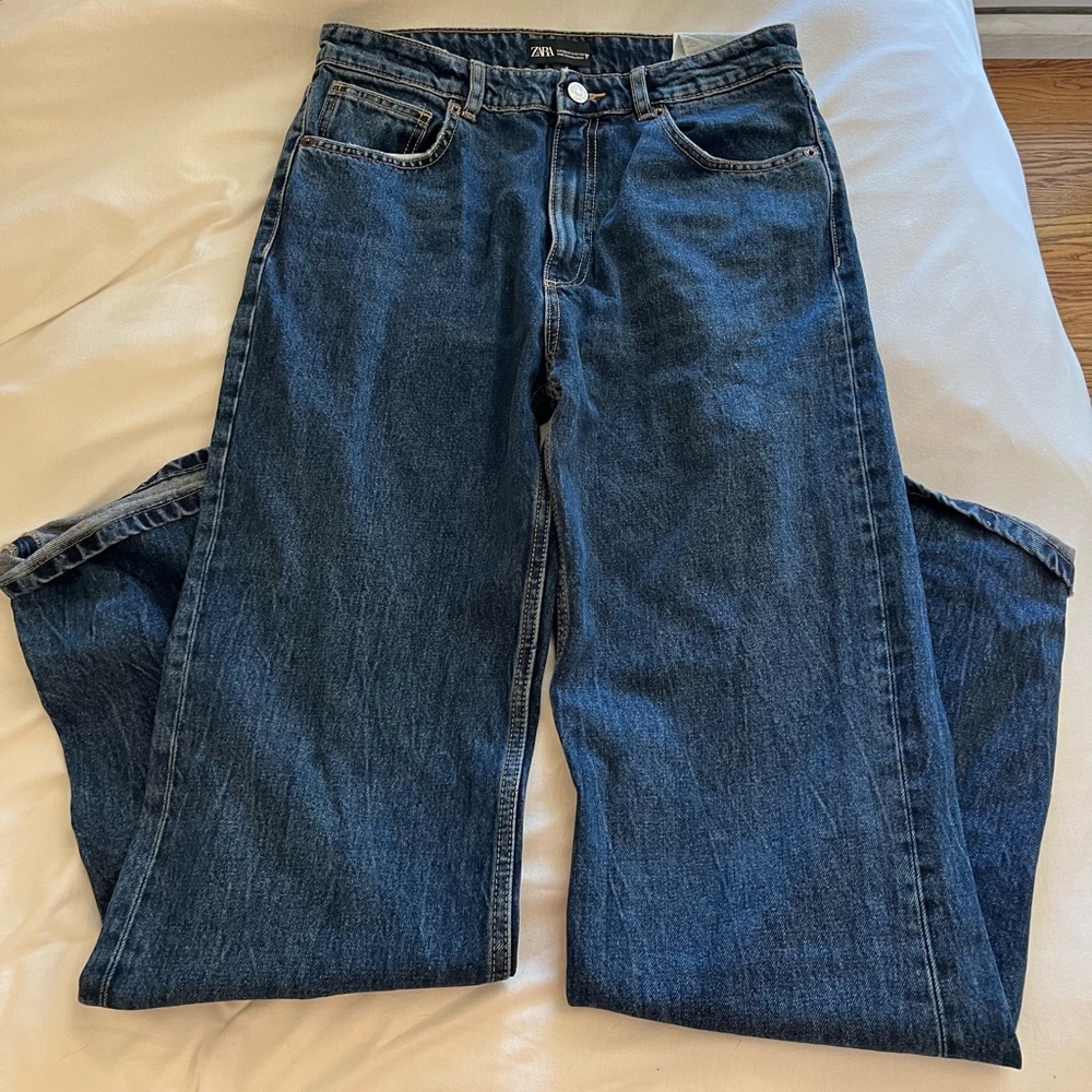 Zara relaxed flare jeans